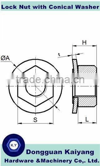 M3, M4, M5, M6, M8 Conical Kep Nut