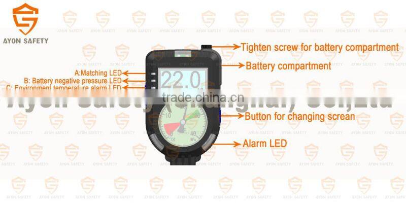 SCBA Digital pressure gauge with pressure reducer using together with communication mask or HUD
