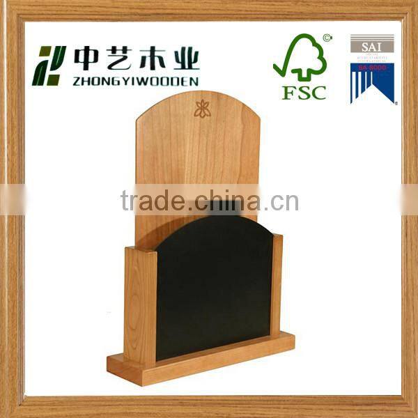 High quality restaurant tabletop accessories customized wooden menu holder stand