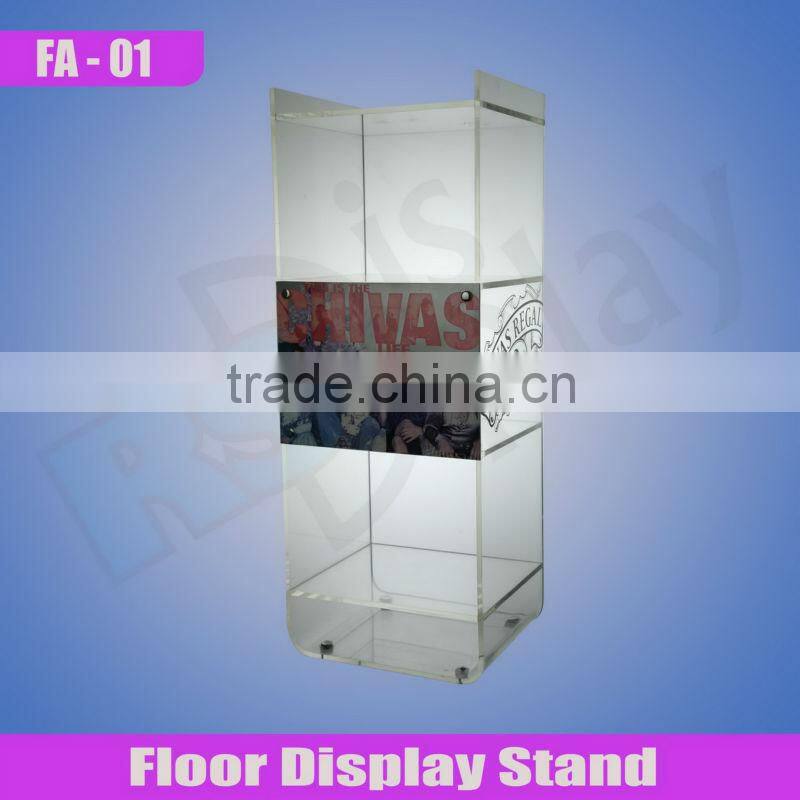 acrylic floor permanent display stand