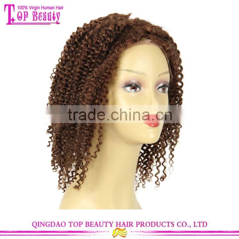 Qingdao Factory Price 12 Inches Glueless 7a Unprocessed Brazilian Human Hair Lace Front Wigs For Black Women