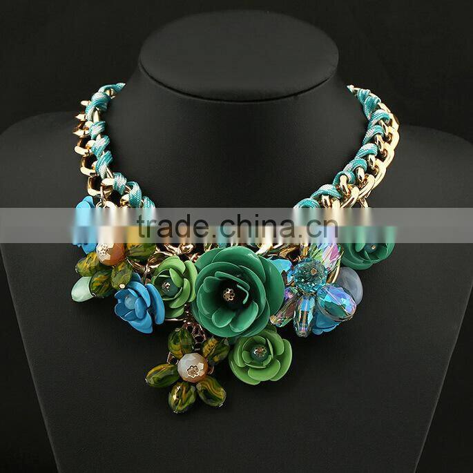 Flower necklace costume jewellry wholesale rajasthani jewellery