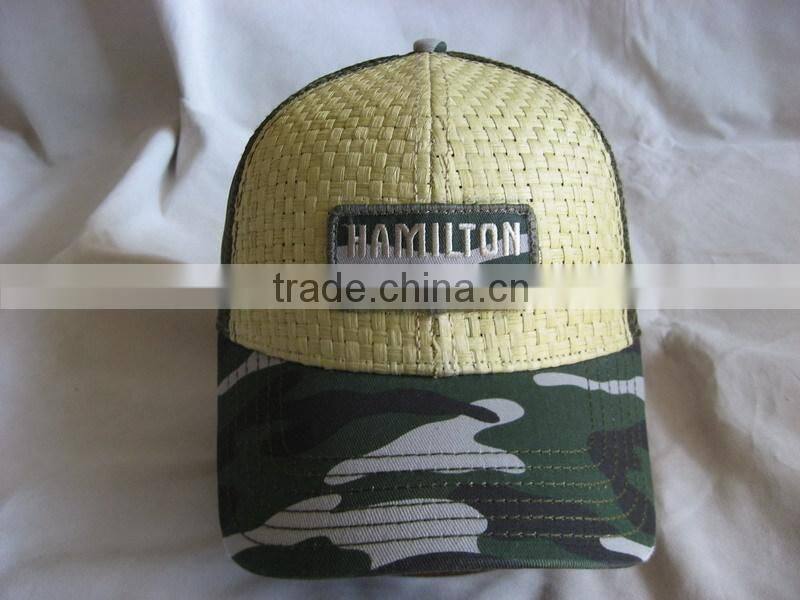 High Quality Custom Camo Mesh Hat with Embroidery Patch