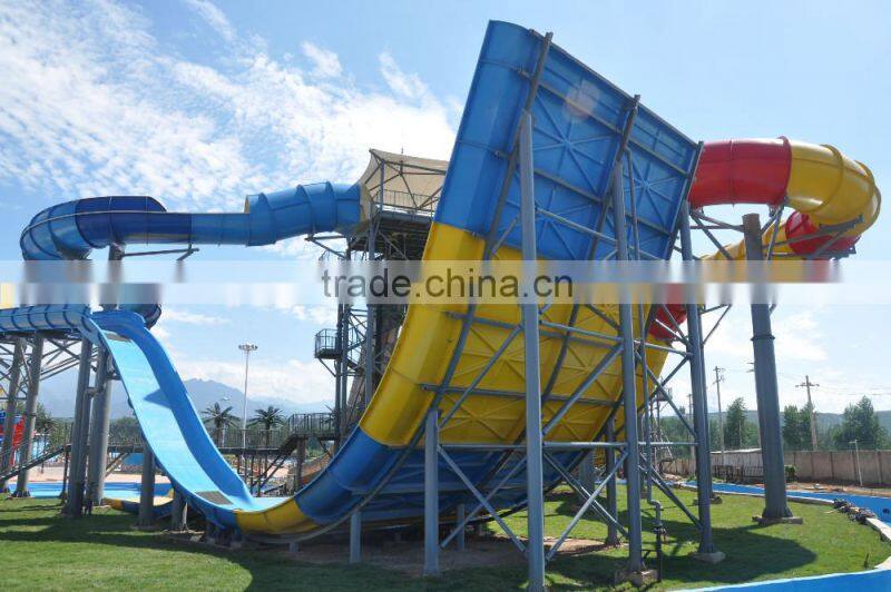 Outdoor water park equipment roller coaster slide
