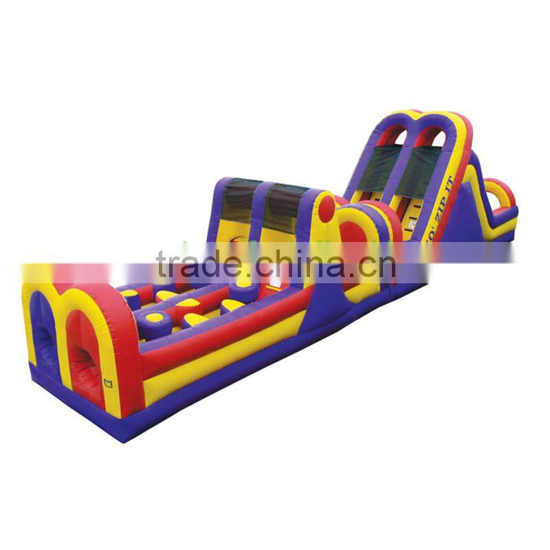 cheap children Obstacle course ocean themed inflatable assault obstacle tunnel course