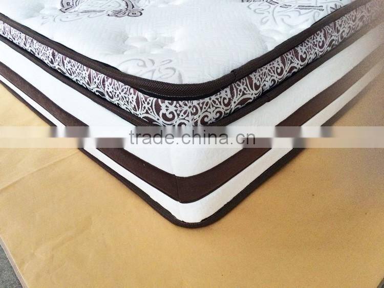 Ultra stress relief natural latex pillow top spring mattress