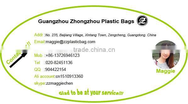 plastic reinforced die cut handle bag cheap price from Guangzhou manufacturer