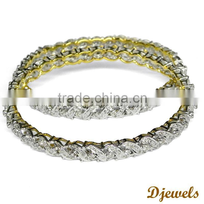 Diamond Bangles, Latest Designer Bangles, Fancy Diamond Bangles, 14K Gold Bangles