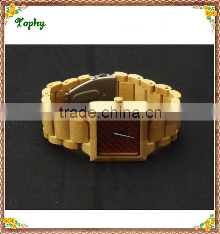 2016 New Arrival Bamboo Wooden Watch, Custom Logo Japan Movt Quartz Wood Watch
