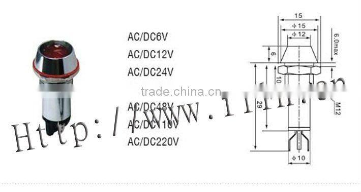 FL1-024 16mm led square indicator light