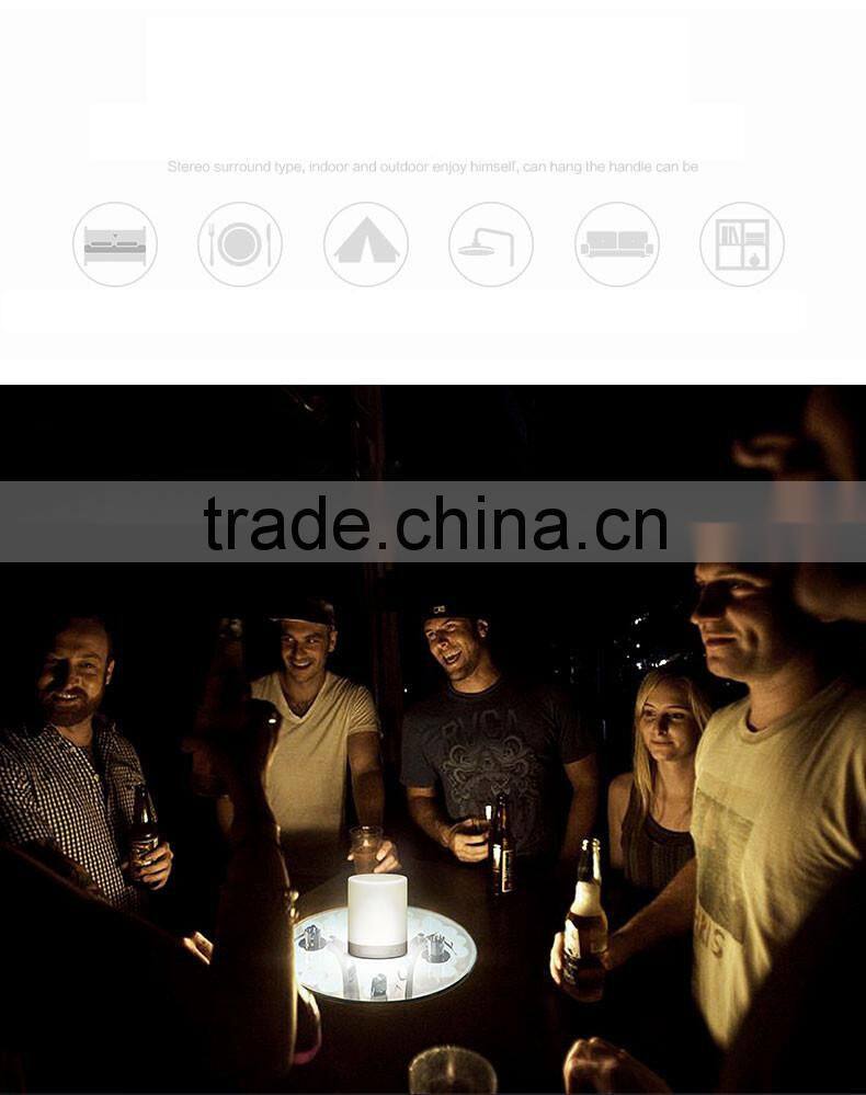 Free Sample Colorful LED Touch Light Bluetooth Speaker Smart Music Lamp