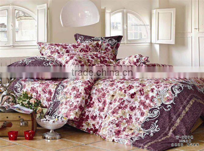 100% chinese suppliers polyester soft and fine woven bedsheet fabric