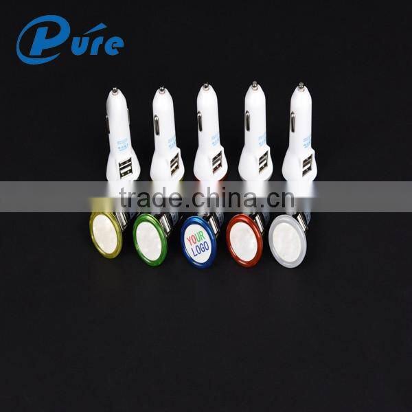 USB Car Charger for Mobile Phone Customized Car Charger with LED Light Universal Car Charger Accept OEM