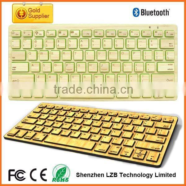 Wood keyboard, bamboo bluetooth keyboard for iphone/ipad/tablet