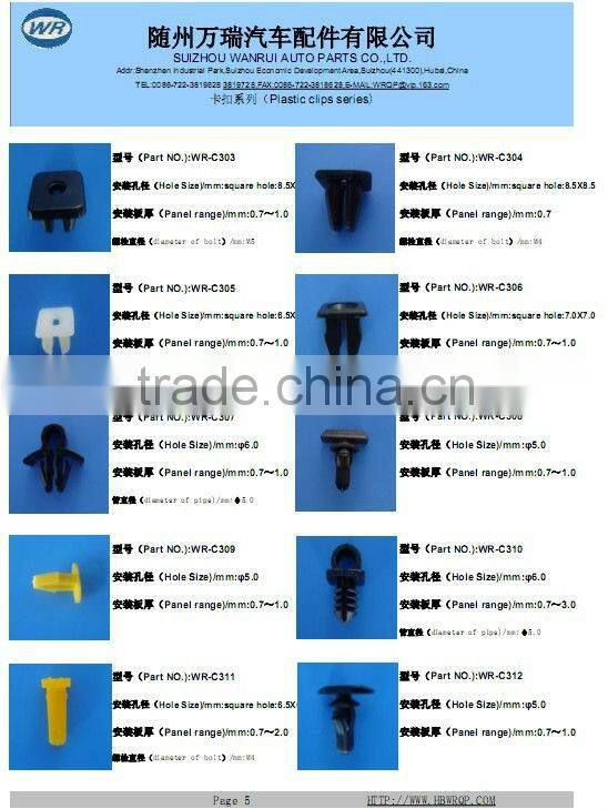 Most Popular Auto Nylon clips fasteners for car