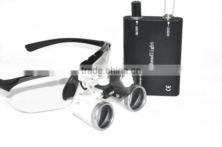 2.5X 3.5X magnification Dentist Surgical Medical Binocular Dental Loupes with LED HeadLight Lamp