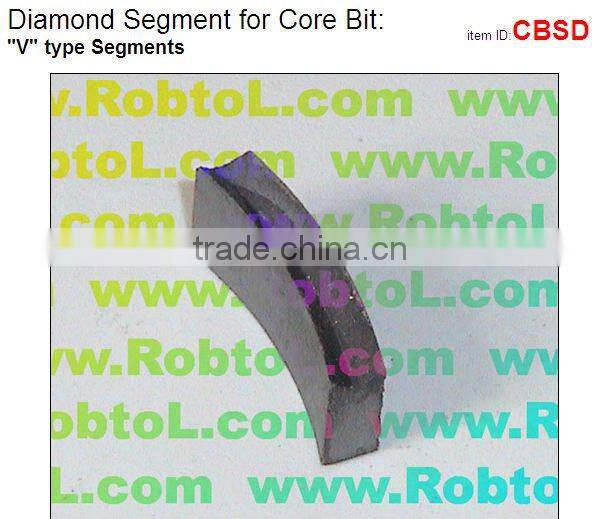 "V" type Diamond Segments For Core Bits----CBSD