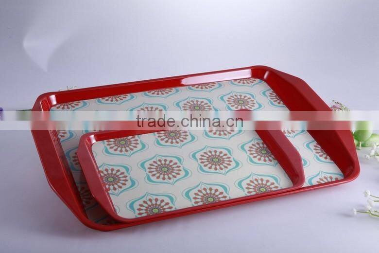 hot sell custom full printed 100% melamine tray