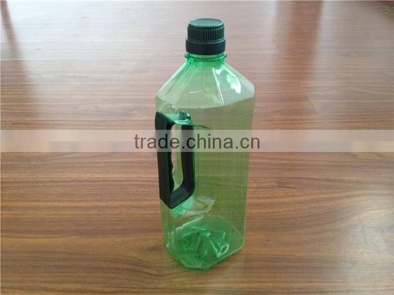 BOLAI Hexagon Shape PET Cooking Oil Bottle with Cork FOR 1L