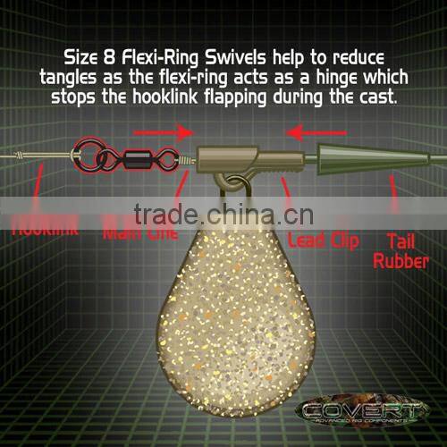 Extra strong flexi-ring swivel carp fishing accessories