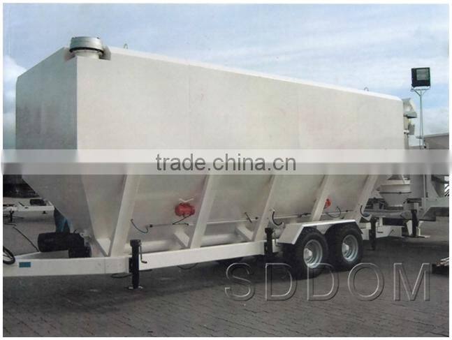 SDDOM Top brand Horizontal wheel type cement silo manufacturers,mobile cement silo for sale