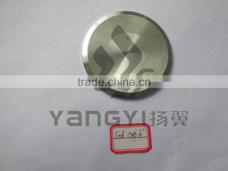 stainless steel 3'' tri clover clamp with end cap ferrule and gasket