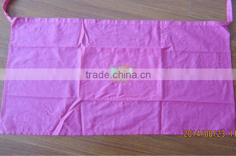 Half waist apron with zipper pocket