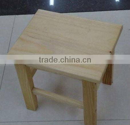 Knocked-down Small Wooden Square Stool for Children