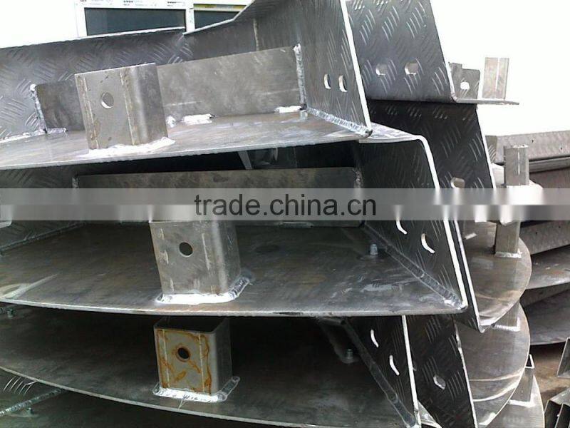 Aluminum alloy welded part for wind tower, tower platform cover plate