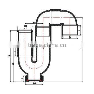 UPVC S-trap ISO 3633