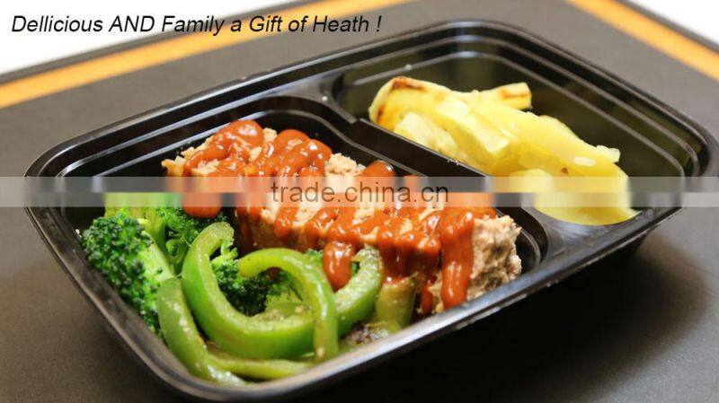 New arrival takeaway plastic fast food disposable compartment lunch box
