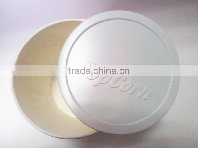 Disposable blister plastic cover for popcorn bucket / plastic lids for popcorn bucket