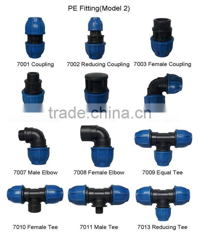 pp compression BSP thread 90 degree male elbow