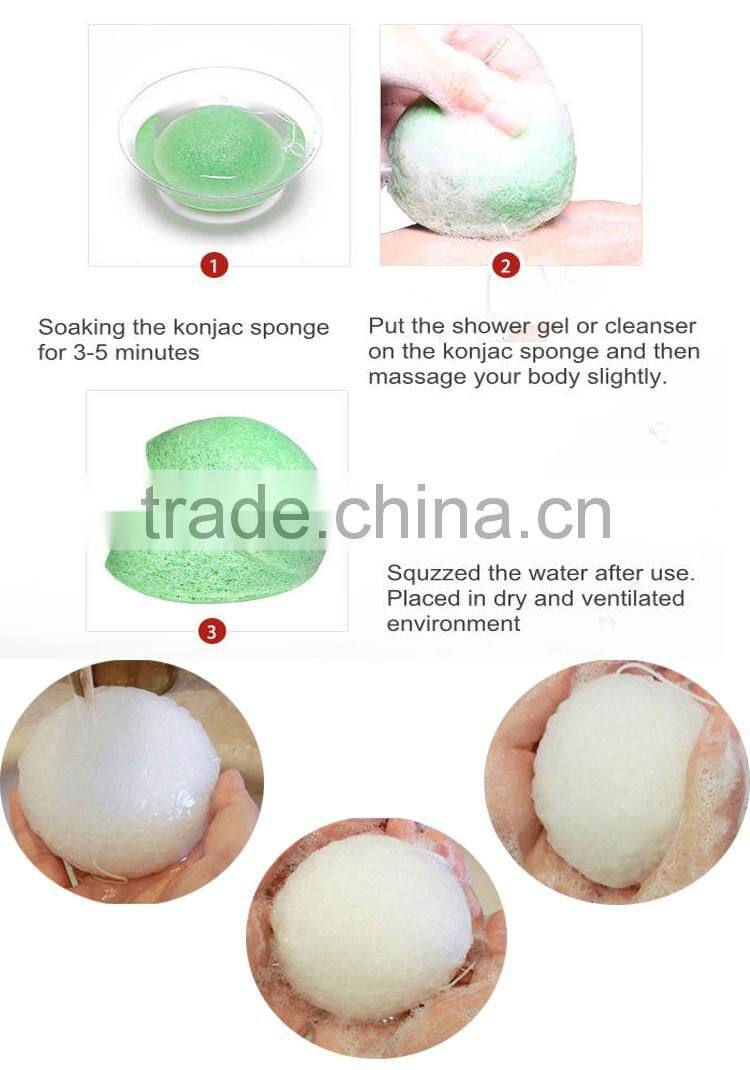 Hot sale Japaness 100% natural organic Konjac cleaning body sponge