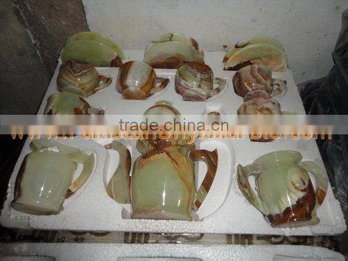 Buy cheap NATURAL COLOR ONYX TEA SETS HANDICRAFTS