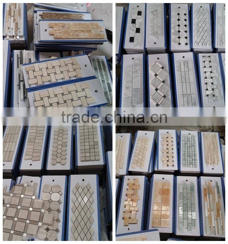 Big Hexagon Bianco White Carrara Marble Mosaic tile 12x12