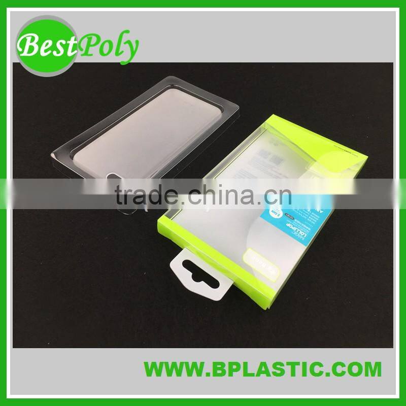 2016 hot sell customized clear PVC PET plastic folding box for retail packaging