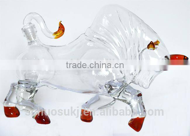annimal shaped decorative crystal bottle for liquor