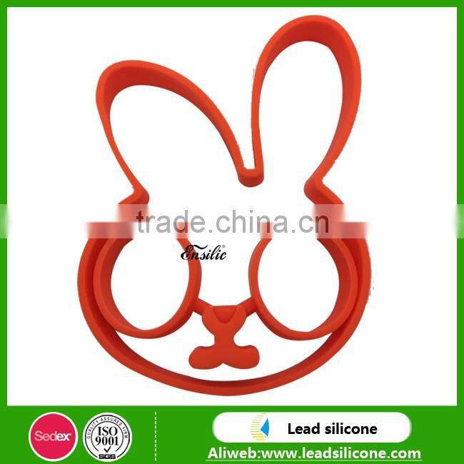 Kitchen Tool Lovely Rabbit Shape Silicone Fried Egg Ring , Silicone Fried Egg Mold