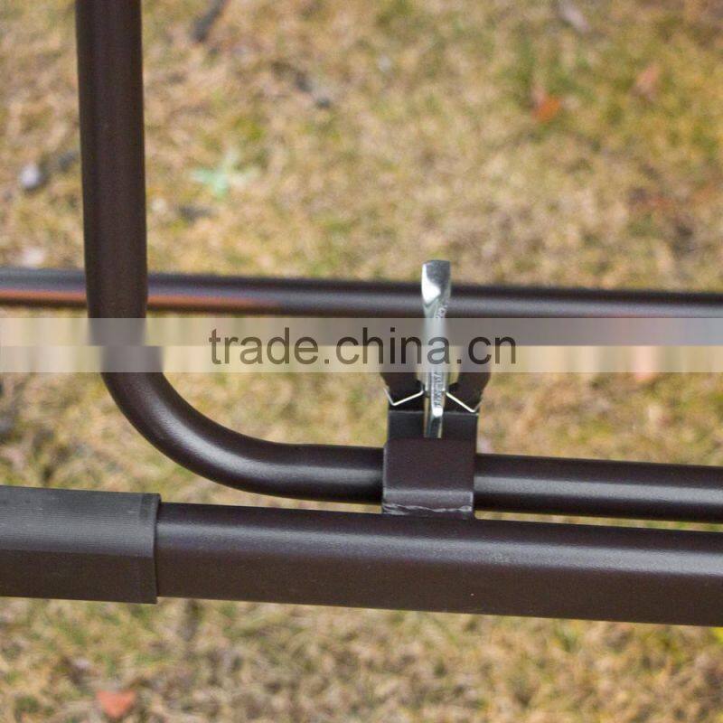 Patio Swing Hammock Chair with Cushion (Brown 3 Seat Bed swing)