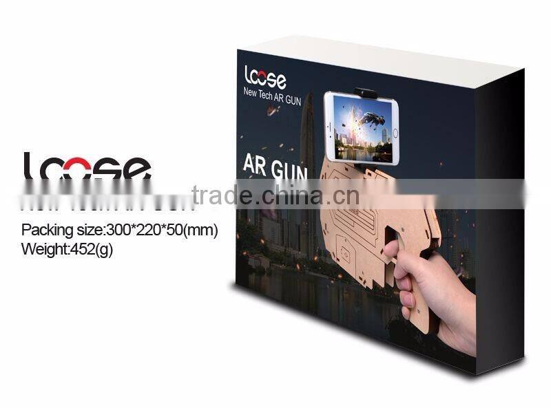 2017 New Arrival AR Gun Mobile Games Control Gun, AR Reality Experience Bluetooth Game Controller Wooden Gun For IOS/Android
