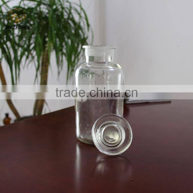 China manufacture wide mouth 1000ml clear glass reagent bottle