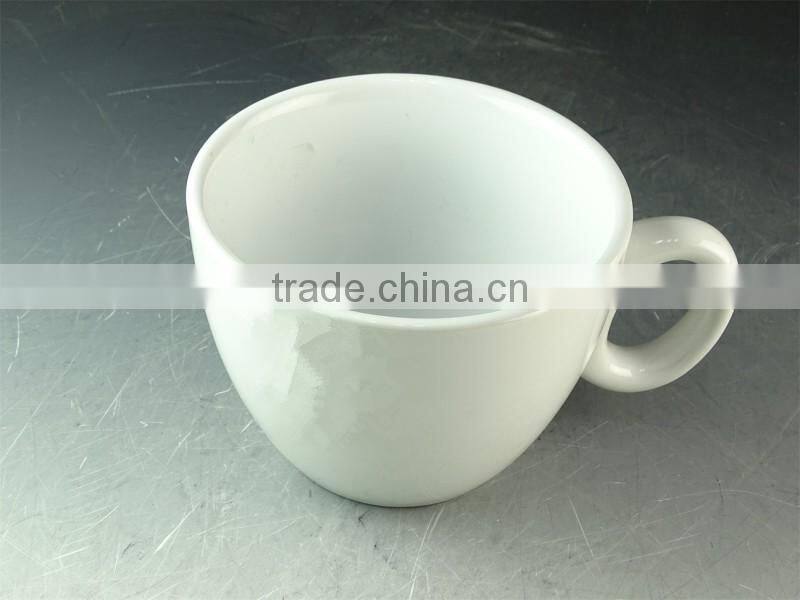 White ceramic mug cup / big cup for capucimo / customer logo print OEM solo cups