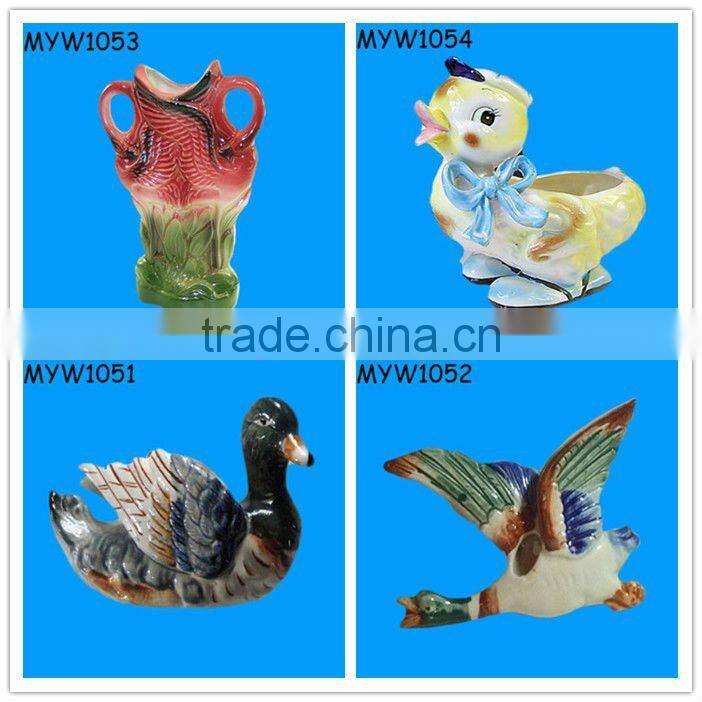 fashion supply duck design ceramic wholesale flower pots