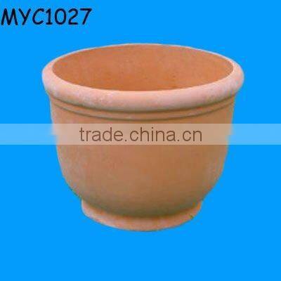 Gold plated terracotta indoor herb pots