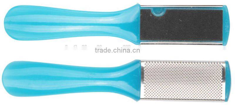 Stainless steel foot file,Sandpaper foot file with easy handle,