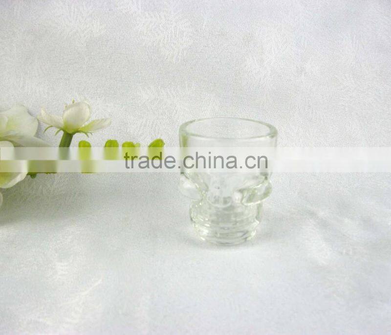 50ml colored round shaped skull shot wine glass / drinking glass