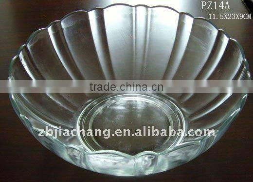 machine made clear glass bowl for food