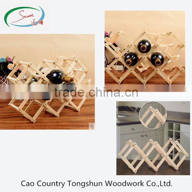 Factory price wholesale three wine bottle mini wine rack