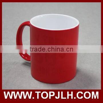 Popular design sublimation 11oz full color changing coffee cup